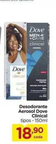 Carrefour Desodorante Aerosol Dove Clinical Tipos 150ml oferta