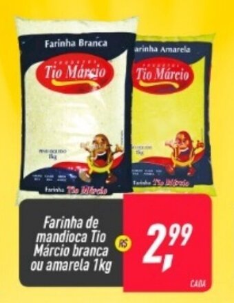 Frangolândia Farinha de Mandioca Tio Marcio branca ou amarela 1kg oferta
