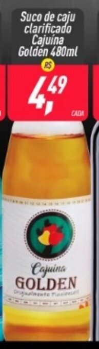 Frangolândia Suco de Caju clarificado Cajuina Golden 480ml oferta