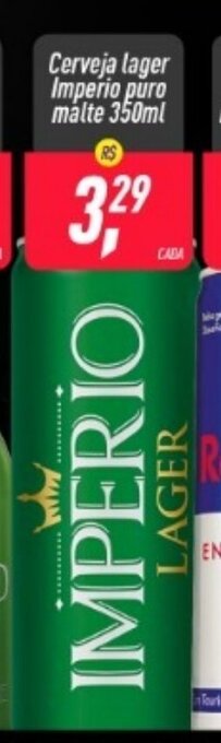 Frangolândia Cerveja Lager Imperio puro malte 350ml oferta