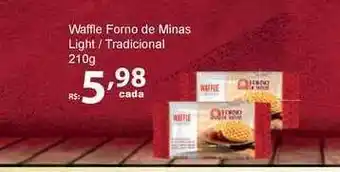 Super Luna Waffle Forno De Minas Light Tradicional 210g oferta