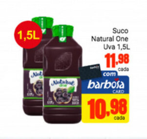 Barbosa Supermercados Suco Natural One Uva 1.5L oferta