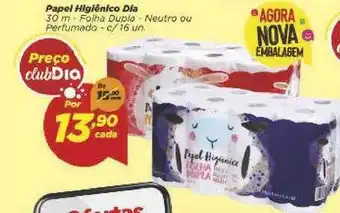 Dia Papel Higiênico Dia Folha Dupla Neutro Ou Perfumado oferta