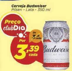 Dia Cerveja Budweiser Pilsen Lata 350ml oferta