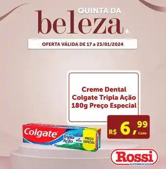 Rossi Supermercado Creme Dental Colgate Tripla Ação 180g Preço Especial oferta