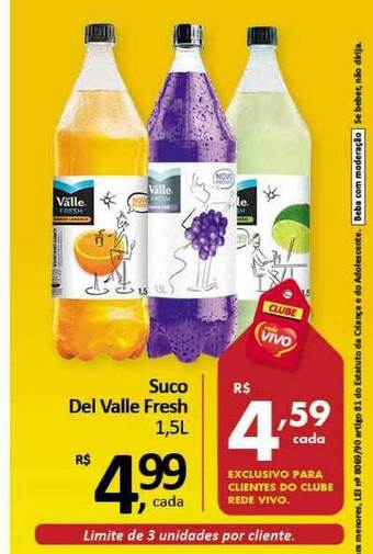 Rede Vivo Suco Del Valle Fresh 1.5L oferta
