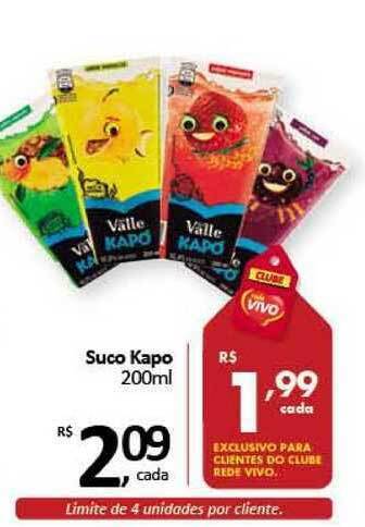 Rede Vivo Suco Kapo 200ml oferta