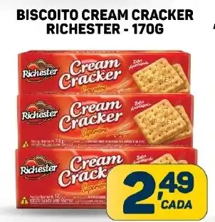 BISCOITO CREAM CRACKER RICHESTER - 170G
