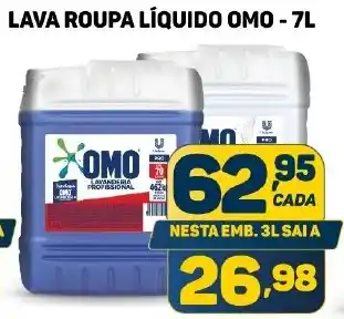 Dom Atacadista LAVA ROUPA LÍQUIDO OMO - 7L oferta