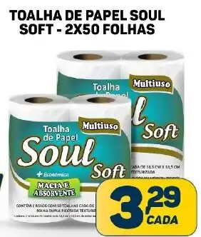 Dom Atacadista TOALHA DE PAPEL SOUL SOFT-2X50 FOLHAS oferta