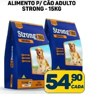Dom Atacadista ALIMENTO P/ CÃO ADULTO STRONG-15KG oferta