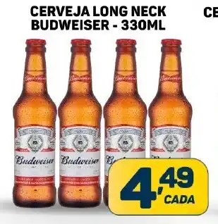 Dom Atacadista CERVEJA LONG NECK BUDWEISER - 330ML oferta