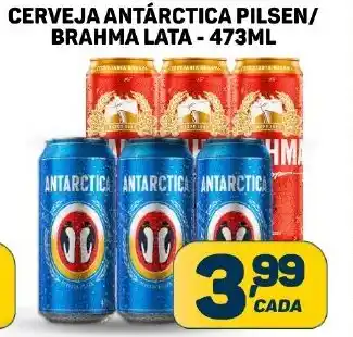 Dom Atacadista CERVEJA ANTARCTICA PILSEN/ BRAHMA LATA - 473ML oferta