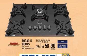 Zema Fogão 5 Bocas Dako oferta
