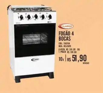 Zema Fogão 4 Bocas Clarice oferta