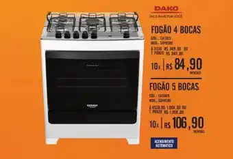 Fogão 4 Bocas Fogão 5 Bocas Dako