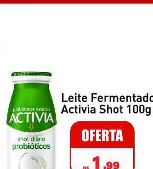 Tonin Superatacado Leite Fermentado Activia Shot 100g oferta