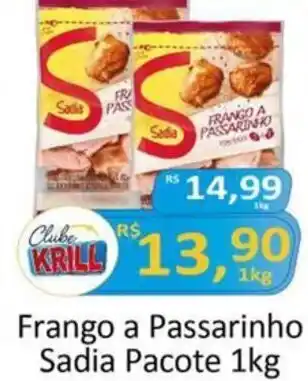 Rede Krill Frango a Passarinho Sadia Pacote 1kg oferta