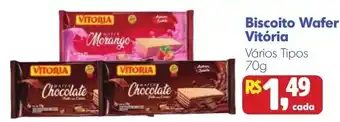 Biscoito Wafer Vitória Vários Tipos 70g