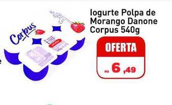 Tonin Superatacado Iogurte Polpa De Morango Danone Corpus 540g oferta