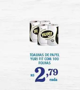 Toalhas De Papel Yuri Fit Com 100 Folhas