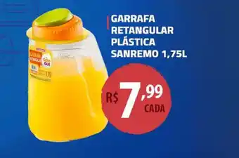 Garrafa Retangular Plástica Sanremo 1.75L