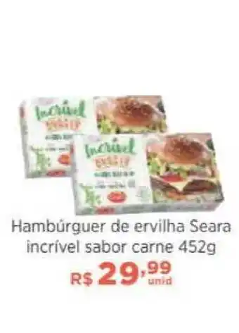 Carone Hambúruguer De Ervilha Seara Incrivel Sabor Carne 452g oferta