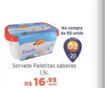 Sorvete Paletitas 1.5L