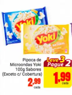 Barbosa Supermercados Pipoca de Microondas Yoki 100g Sabores (exceto c/ cobertura) oferta