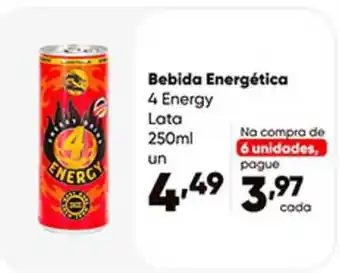 Bebida Energética 4 Energy 250ml