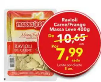 Lopes Supermercados Ravioli Carne/ Frango Massa Leve 400g oferta