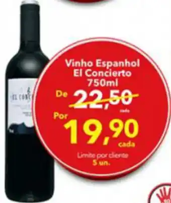 Lopes Supermercados Vinho Espanhol El Concierto 750ml oferta