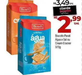 Brasão Supermercados Biscoiot Parati água E Sal Ou Cream Cracker 370g oferta