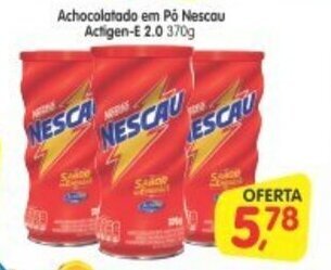 Cercadão Achocolatado em po Nescau Actigen-E 2.0 370g oferta