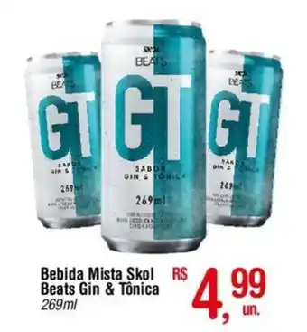 Fort Atacadista Bebida Mista Skol Beats Gin & Tônica 269ml oferta