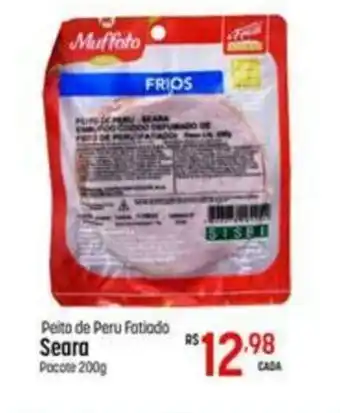 Muffato Peito de Peru Fatiado Seara pacote 200g oferta