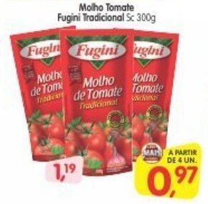 Cercadão Molho Tomate Fugini Tradicional Sc 300g oferta