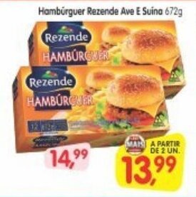 Cercadão Hamburguer Rezende Ave E Suina 672g oferta