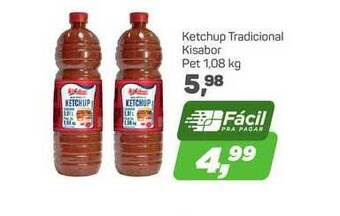 Arena Atacado Ketchup Tradicional Kisabor 1.08kg oferta