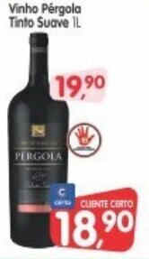Cercadão Vinho Pergola Tinto Suave 1L oferta
