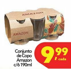 Raiz Superatacado Conjunto de copo amazon c/6 190ml oferta