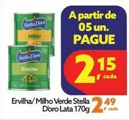 Ervilha/ milho verde stella d'oro lata 170g