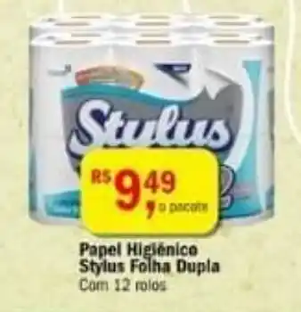 Ultrabox Papel Higiénico Stylus Folha Dupla Com 12 rolos oferta