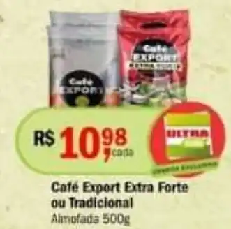 Ultrabox Café Export Extra Forte ou Tradicional Almofada 500g oferta