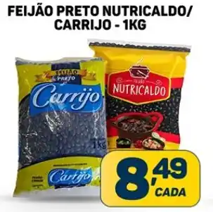Dom Atacadista FEIJÃO PRETO NUTRICALDO/ CARRIJO - 1KG oferta