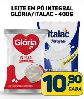 Dom Atacadista LEITE EM PÓ INTEGRAL GLORIA/ITALAC - 400G oferta