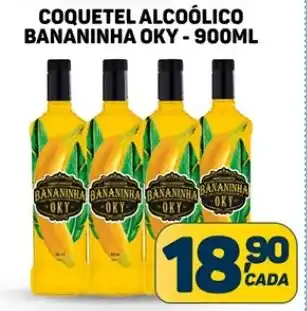 Dom Atacadista COQUETEL ALCOÓLICO BANANINHA OKY - 900ML oferta