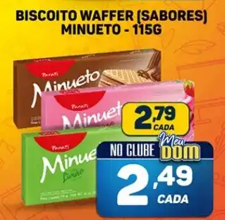 Dom Atacadista BISCOITO WAFFER (SABORES) MINUETO - 115G oferta