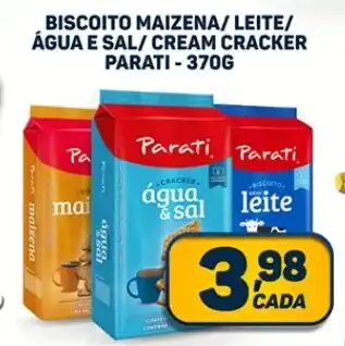 Dom Atacadista BISCOITO MAIZENA/ LEITE/ ÁGUA E SAL/CREAM CRACKER PARATI - 370G oferta