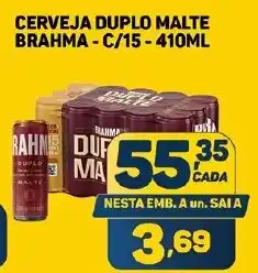 Dom Atacadista CERVEJA DUPLO MALTE BRAHMA - C/15-410ML oferta
